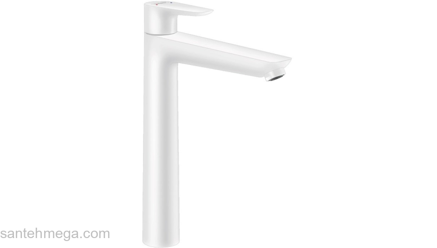 Смеситель для раковины Hansgrohe Talis E 240 71717700 без донного клапана матовый белый. Фото