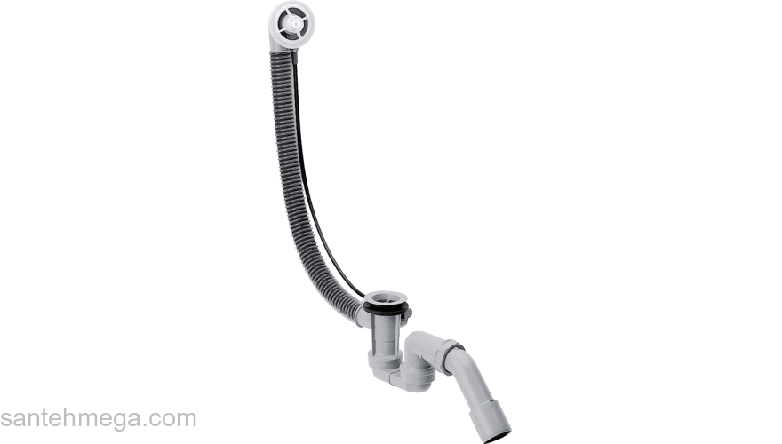 Скрытая часть набора Hansgrohe Flexaplus для слива и перелива для стандартных ванн 58140180. Фото