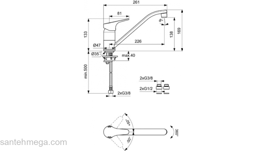 Смеситель для кухни Vidima Next BA375AA. Фото