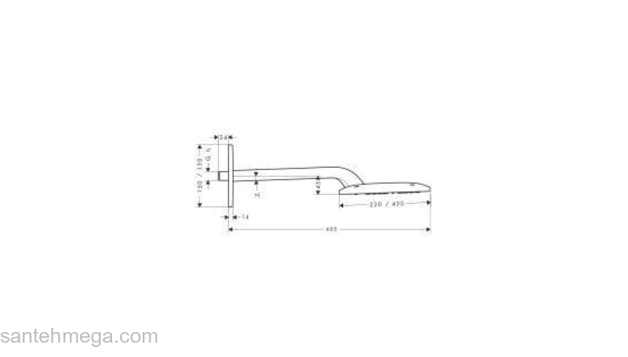 Верхний душ HANSGROHE Raindance Е Air 1jet 420 27372000. Фото