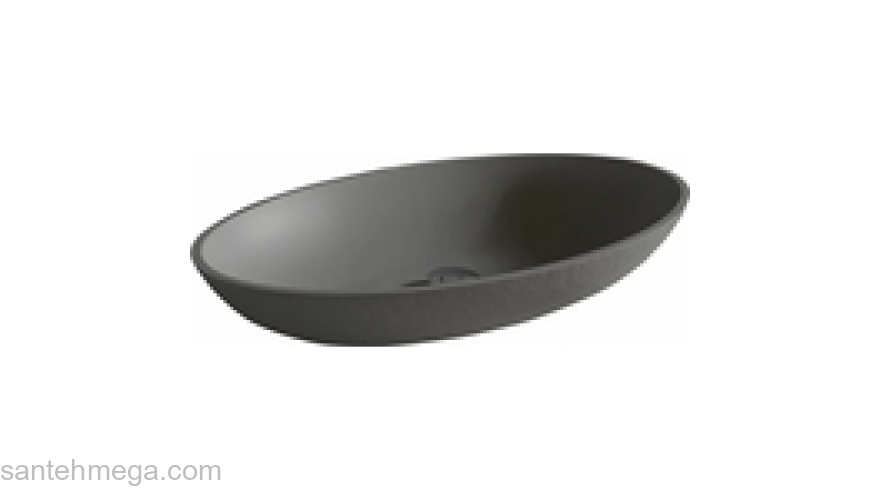 Раковина ACQUABELLA COLEZZIONI 58х38 LAVABO_ON-TOP_OVAL_SLATE_LAVA. Фото