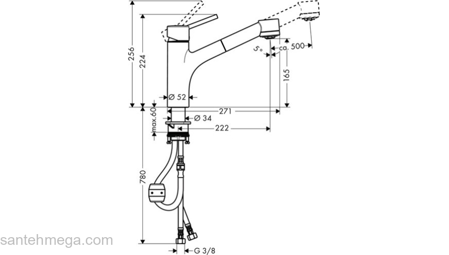 Смеситель для кухни Hansgrohe Talis S 32841000. Фото