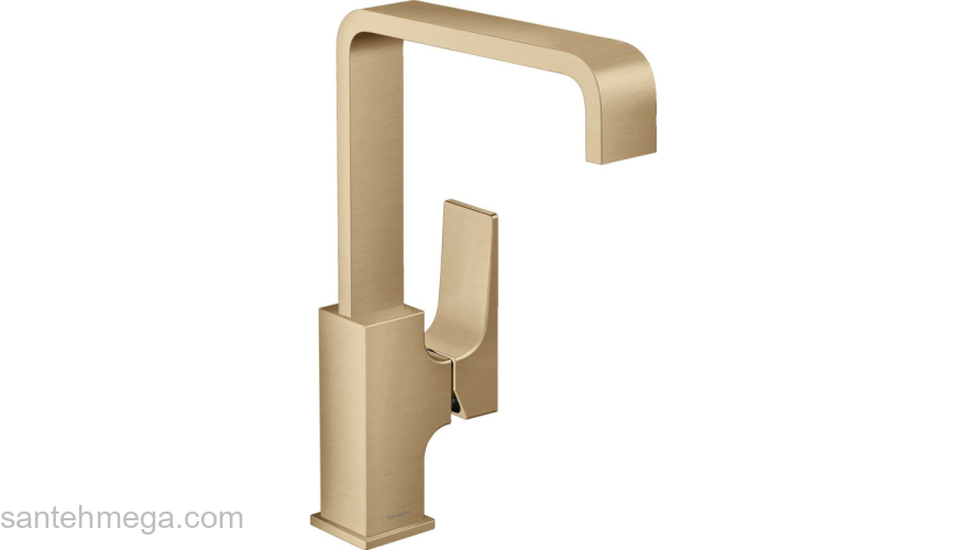 Смеситель Hansgrohe Metropol для раковины 32511140, шлифованная бронза. Фото