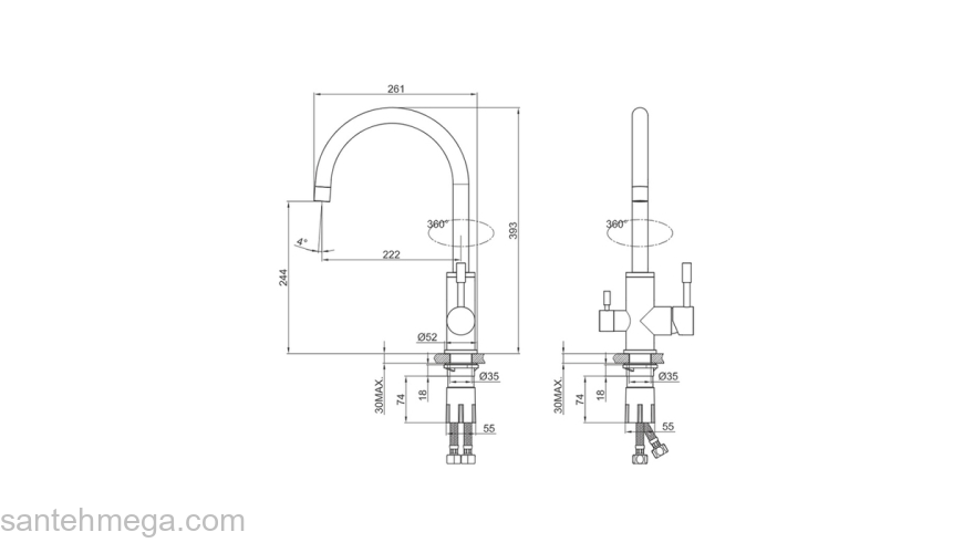 Смеситель для кухни IDDIS Kitchen F KF10STJi05. Фото
