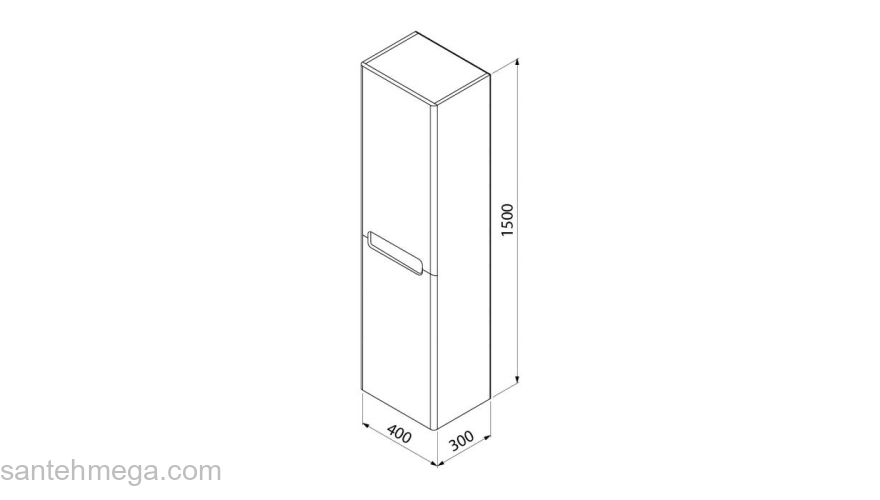 Пенал подвесной 40 см Edifice белый IDDIS EDI40W0i97. Фото