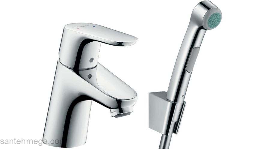 Смеситель для раковины с гигиеническим душем Hansgrohe Focus E2 31926000. Фото