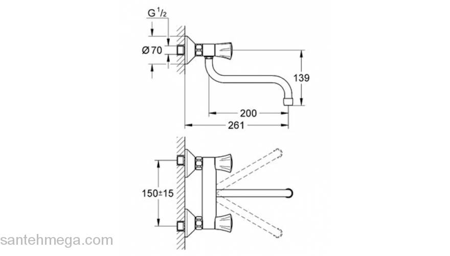 Смеситель для мойки GROHE Costa 31187001. Фото