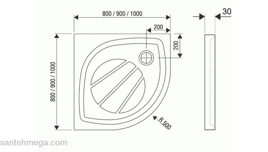 Панель для душевого поддона RAVAK Elipso Pro 100 XA93A001010. Фото