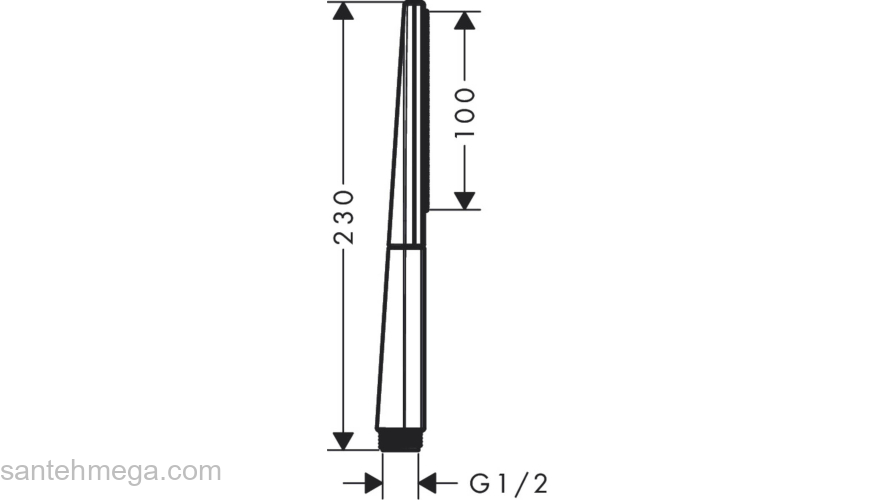 Ручной Душ Rainfinity 1jet Hansgrohe 26866990, полированное золото. Фото