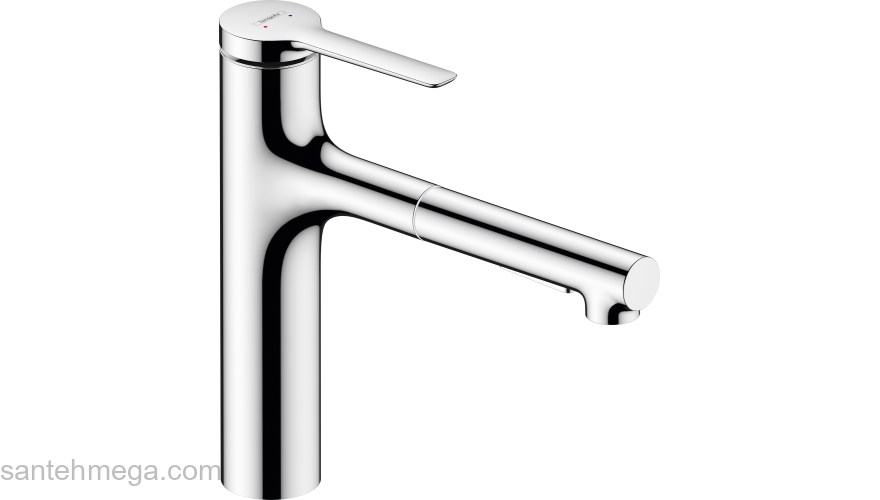 Смеситель для кухни Hansgrohe Zesis M33 74801000 с вытяжным душем. Фото