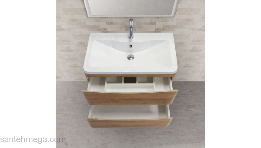 Тумба под раковину подвесная BELBAGNO ACQUA-1000-2C-SO-RR Rovere Rustico. Фото