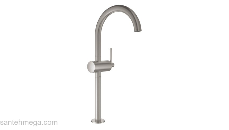 GROHE 32647DC3 Atrio New Смеситель однорычажный для свободностоящих раковин, размер XL, СуперСталь. Фото
