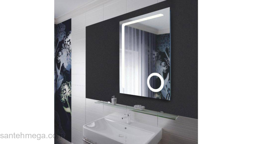 Зеркало с подсветкой GAIR Art-2 600х800 Anti Steam. Фото