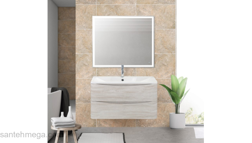 Тумба под раковину подвесная BELBAGNO ACQUA-1000-2C-SO-RVB Rovere Vintage Bianco. Фото