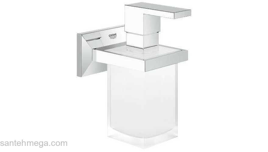 Держатель с дозатором для жидкого мыла GROHE Allure Brilliant 40494000 для ванной комнаты. Фото