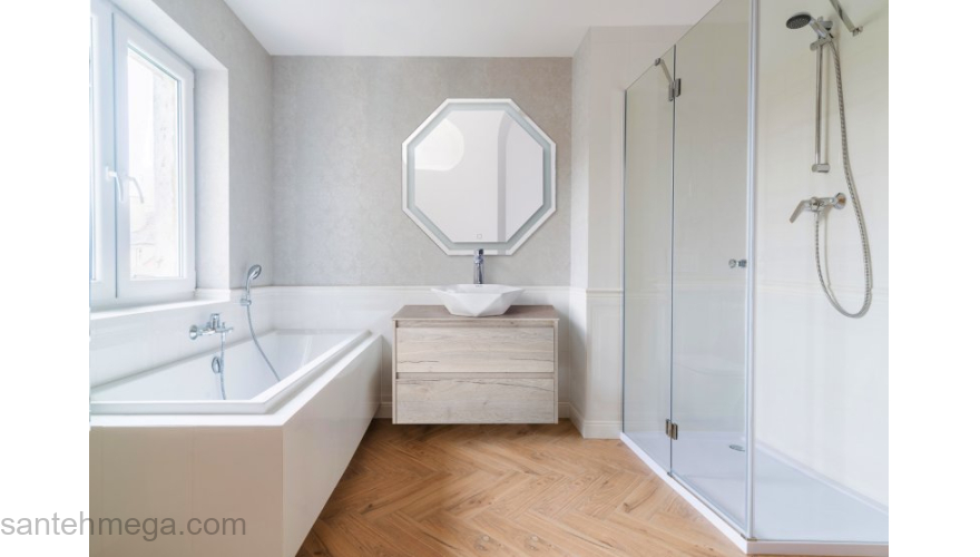 Зеркало со встроенным светильником, сенсорным выключателем и подогревом BELBAGNO SPC-OTT-800-800-LED-TCH-WARM. Фото