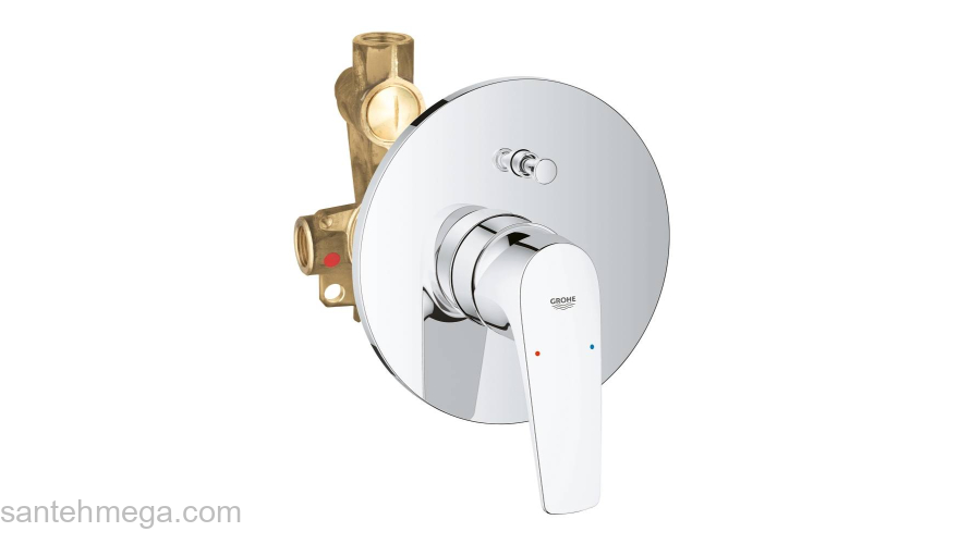 GROHE 29113000 BauFlow Смеситель для ванны, встраиваемый, со встроенным механизмом. Фото