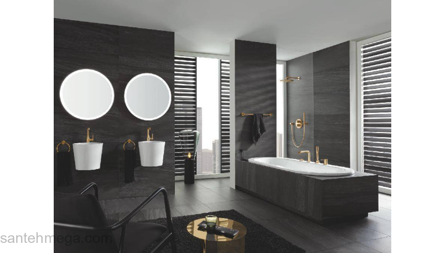 GROHE 32628GN1 Essence+ Смеситель для раковины с высоким изливом, сливной гарнитур. Фото