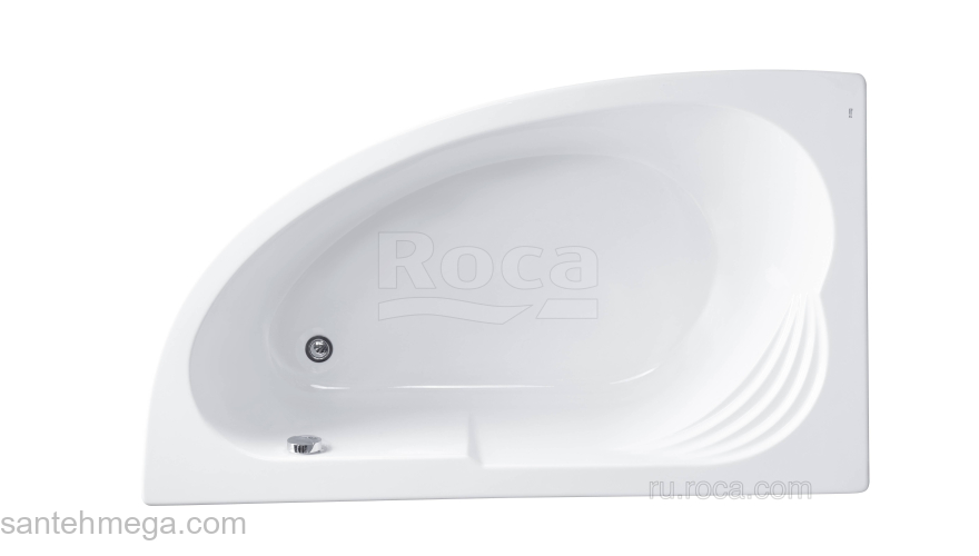 Ванна ROCA Merida 170х100 асимметричная правая белая ZRU9302993. Фото