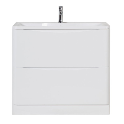 Тумба под раковину напольная BELBAGNO ACQUA-1000-2C-PIA-BL Bianco Lucido. Фото
