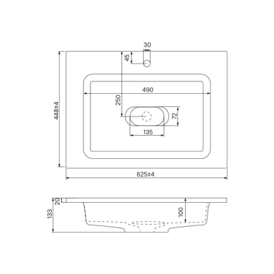 Тумба с умывальником подвесная с ящиком белая 60 см Esper IDDIS ESP60W0i95K. Фото