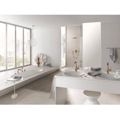 GROHE 32628DA1 Essence New Смеситель для раковины с высоким изливом, сливной гарнитур, цвет: теплый закат, глянец. Фото