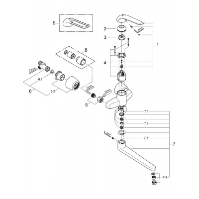Смеситель для мойки GROHE Euroeco Special 32775000. Фото
