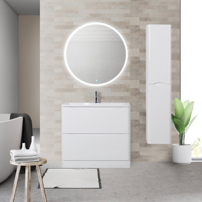 Тумба под раковину напольная BELBAGNO ACQUA-1000-2C-PIA-BL Bianco Lucido. Фото