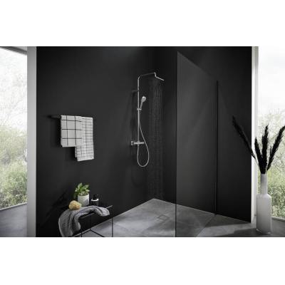 Душевая система Showerpipe 230 1jet с термостатом, Green Hansgrohe Vernis Shape 26319000, хром. Фото