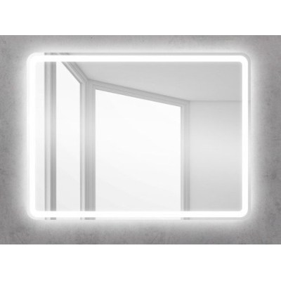 Зеркало с встроенным светильником и кнопочным выключателем BELBAGNO SPC-MAR-900-600-LED-BTN. Фото