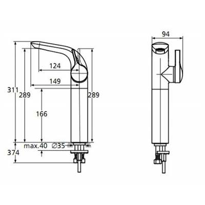 Смеситель для раковины IDEAL STANDARD Melange A4266AA. Фото