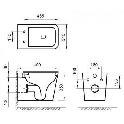 Унитаз подвесной безободковый BELBAGNO Ardente-R BB520CHR. Фото