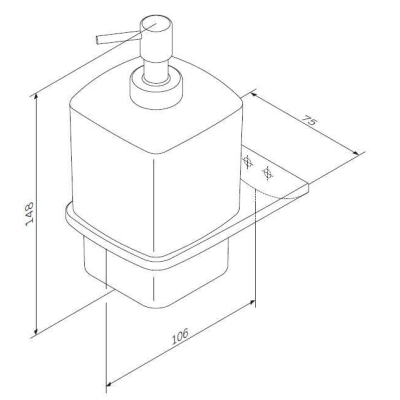 Стеклянный диспенсер для жидкого мыла с настенным держателем AM.PM Inspire 2.0 A50A36900 для ванной комнаты. Фото