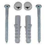 Комплект вертикальных креплений белые с хомом SIMAS F90-CR. Фото