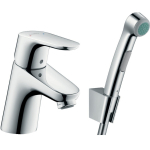 Смеситель для раковины с гигиеническим душем Hansgrohe Focus E2 31926000 Смеситель для раковины с гигиеническим душем Hansgrohe Focus E2 31926000. Фото