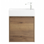 Тумба под раковину подвесная правосторонняя BELBAGNO KRAFT MINI-500/260-1A-SO-RT-R Rovere Tabacco Тумба под раковину подвесная правосторонняя BELBAGNO KRAFT MINI-500/260-1A-SO-RT-R Rovere Tabacco. Фото
