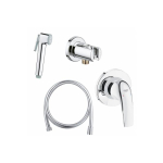GROHE 29328000 BauFlow Готовый комплект для гигиен душа: встраиваемый смеситель, гигиен душ со шлангом и держателем, хром GROHE 29328000 BauFlow Готовый комплект для гигиен душа: встраиваемый смеситель, гигиен душ со шлангом и держателем, хром. Фото