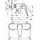 Смеситель для душа Hansgrohe Novus 71060000. Фото