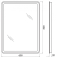 Зеркало с встроенным светильником и кнопочным выключателем BELBAGNO SPC-MAR-600-800-LED-BTN. Фото
