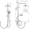 Душевая система Showerpipe 230 1jet Hansgrohe Vernis Shape Reno 26282670 черный. Фото