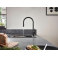 Смеситель для кухни с вытяжным душем Hansgrohe Talis M54 72802670, черный матовый. Фото